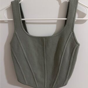 Wilfred Sage Green Crop Top
